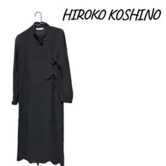 HIROKO KOSHINO ブラック ラップワンピース♡L相応