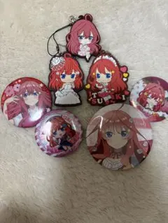 五等分の花嫁 缶バッジキーホルダーセット 6個