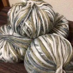 グラデーションスラブウールヤーン4玉 モノトーン、ブラウン系