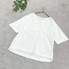 CLOSSHI　半袖ＶネックＴシャツ　ホワイト　Ｍ　ゆったりシルエット