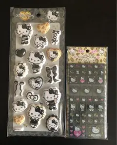 【正規品】ヒョウ柄キティ　タイルシール＆マシュマロシール