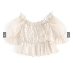 GRL シアーギャザーショート丈ブラウス[tu541]