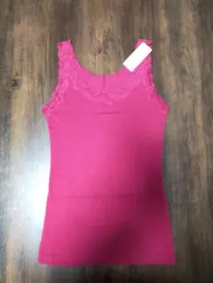 Lサイズ ピンク タンクトップ レース付き