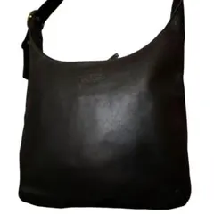 美品 COACH コーチ ショルダーバッグ ブラック レザー 12406
