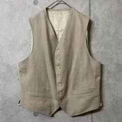 ポロラルフローレン 日本製 90s リネン ジレ ベスト レア ビンテージ