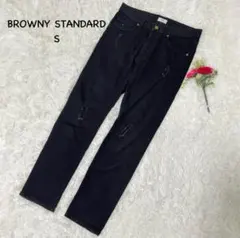 【ブラウニースタンダード】Sダメージ加工デニムパンツ　コットン　ストレッチ抜群のサムネイル