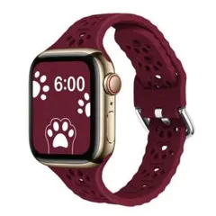 Apple Watch アップルウォッチ シリコンバンド 交換バンド SE 赤色