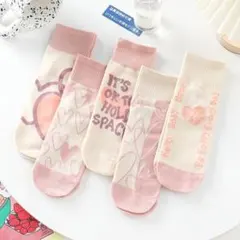5足セット）カラフルなストレートソックス女性ins潮綿中筒春秋