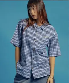 SEQUENZ チェックシャツ 短丈