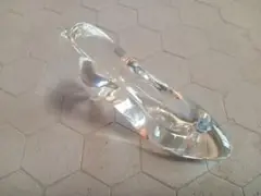 ガラスの靴　水色リボン　置物