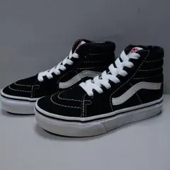 バンズVANSキッズ海外限定スケートハイSK-8HIハイトップ黒/白17.5美品