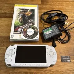 PSP3000 PWパールホワイト 本体＋モンスターハンターポータブル