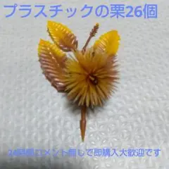 いが栗の葉っぱ付き　プラスチック製26個