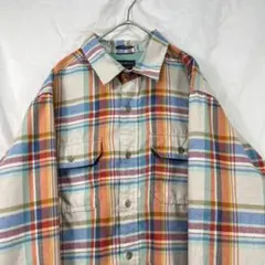 エディーバウアー eddie bauer ネルシャツ オレンジ L