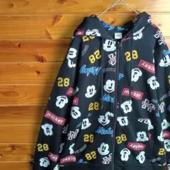DISNEY　ディズニー　パーカー　黒　ミッキーマウス　MICKEY MOUSE
