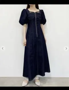 リリアンカラット デニム ロングワンピース