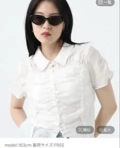 JEANASIS シアージャガードシャーリングシャツSS ホワイトのサムネイル