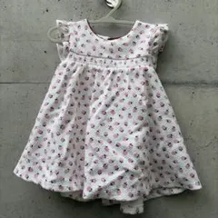 花柄フリル袖ワンピース 70cmのサムネイル