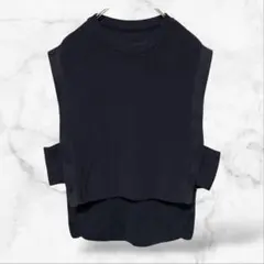 【b.e.i.r】ニットベスト 重ね着 黒 レディース おしゃれ 春秋冬 無地