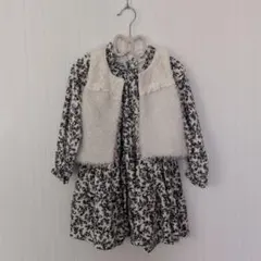 花柄ワンピース＆ボレロセット 110