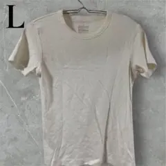 「即日発送」Lホワイト 無地 Tシャツ 短袖　無印シャツ　メンズ　夏服