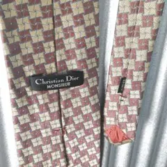 クリスチャンディオール ムッシュ ネクタイ 総柄 絹 シルク silk