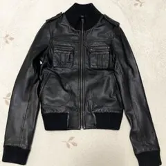 【00sアーカイブ】Kai Lani ラムレザーJKT Y2K グランジ S 黒