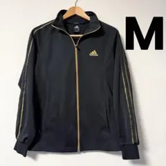 adidas アディダス トラックジャケット ゴールドライン 刺繍ロゴ M