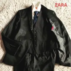 ZARA ザラ セットアップ スリーピース ベスト ブラック 黒 冠婚葬祭