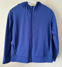 ユニクロ エアリズムパーカー ネイビー UVカット　キッズ　140cm