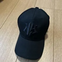 NY ブラック刺繍ロゴベースボールキャップ