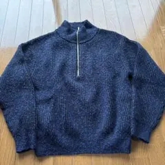 SINSS ウールブレンドグラデーションジップニット Blue M - メルカリ