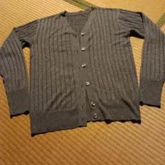 レディース 薄手 カーディガン L ラメ入り 明るいグレー