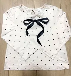H&M リボン　ドット　トップス　90cm