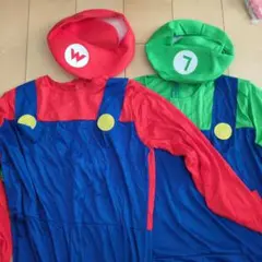 マリオ（Mサイズ） ルイージ （Lサイズ）コスチューム コスプレ