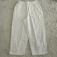 未使用 スタディオクリップ 白 ワイドパンツ 綿100% Lサイズ