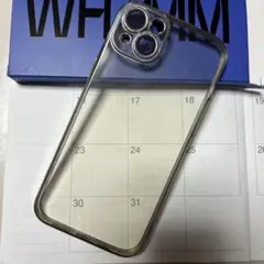 iPhone14・15 Plus クリアケース　シルバーバンパー