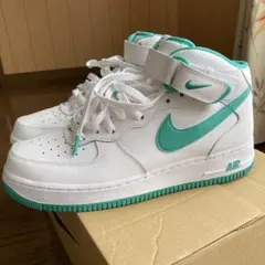Nike Air Force 1 MID ホワイト/ターコイズ 29.0cm