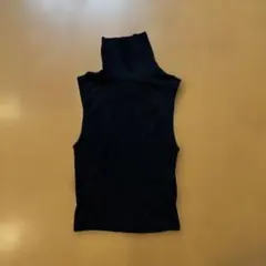 ZARA ブラック タートルネック ノースリーブ S