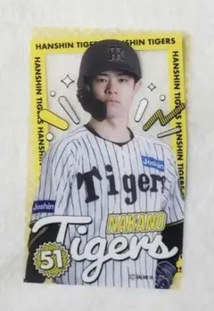 阪神タイガース☆中野拓夢☆クリアカード☆ラッフル☆くじ☆F賞☆新品