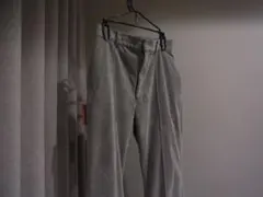 グレー コーデュロイ フレアパンツ