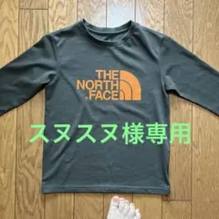THE NORTH FACE グレー ロゴプリント Tシャツ