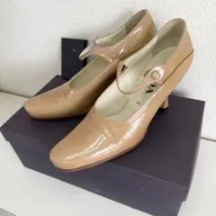 PRADA プラダ パンプス エナメル ベージュ 36 箱あり 23cm