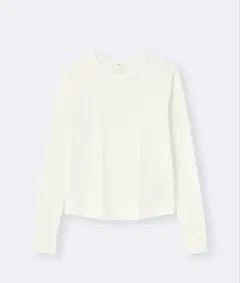 GU ソフトリブクールネック長袖Ｔシャツ　XL