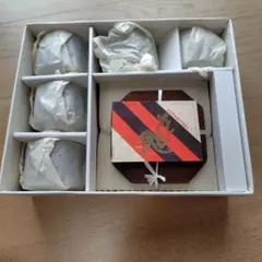 【未使用品】九谷焼　九谷光山　コーヒーカップ&コースター　5個セット