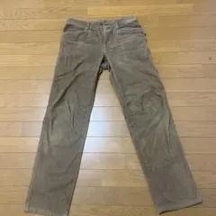 コムサイズム　パンツ　s コーデュロイ　茶色　カジュアル　ストレート　秋冬服