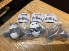 機動物ガチャ　ガトリングベア　パンダ×2ブラウン×1セット