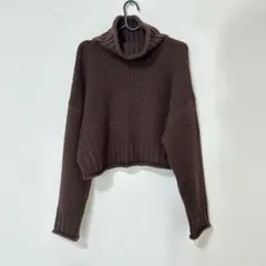 タートルネック クロップドセーター Fサイズ