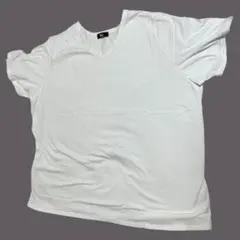 大きいサイズ 10L 未使用 半袖Tシャツ 白 Vネック 綿100% ゆったりのサムネイル