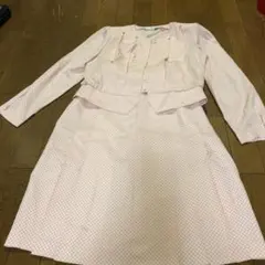 スーツ  ピンクドット柄ツーピース